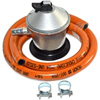 Los mejores  - S&amp-M 321771 Regulador de Gas Butano+ Tubo Goma 1-5 M + 2 Abraz- Gris-Naranja